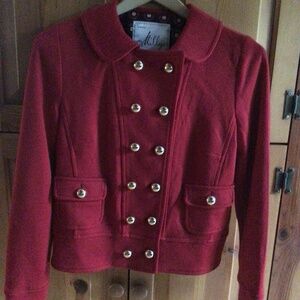 Milly’s of New York Red Wool Double Breasted Jacket